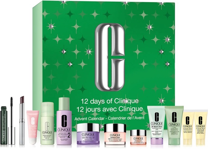 Adventní kalendář, Clinique, 2900 Kč
