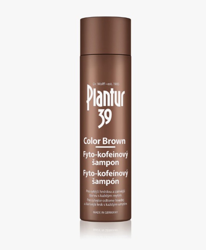 Kofeinový šampon pro hnědé odstíny vlasů, Plantur, 282 Kč
