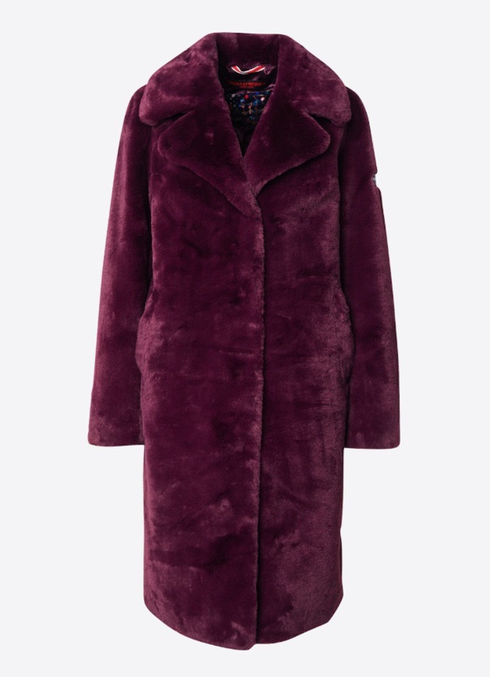 Huňatý burgundy kabát, Frieda & Freddies NY, 3 337 Kč
