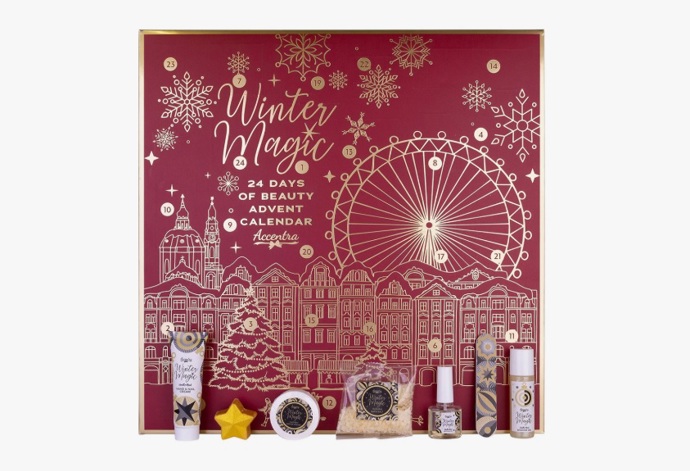 Adventní kalendář pro ženy s tělovou kosmetikou a doplňky, Accentra, 849 Kč
