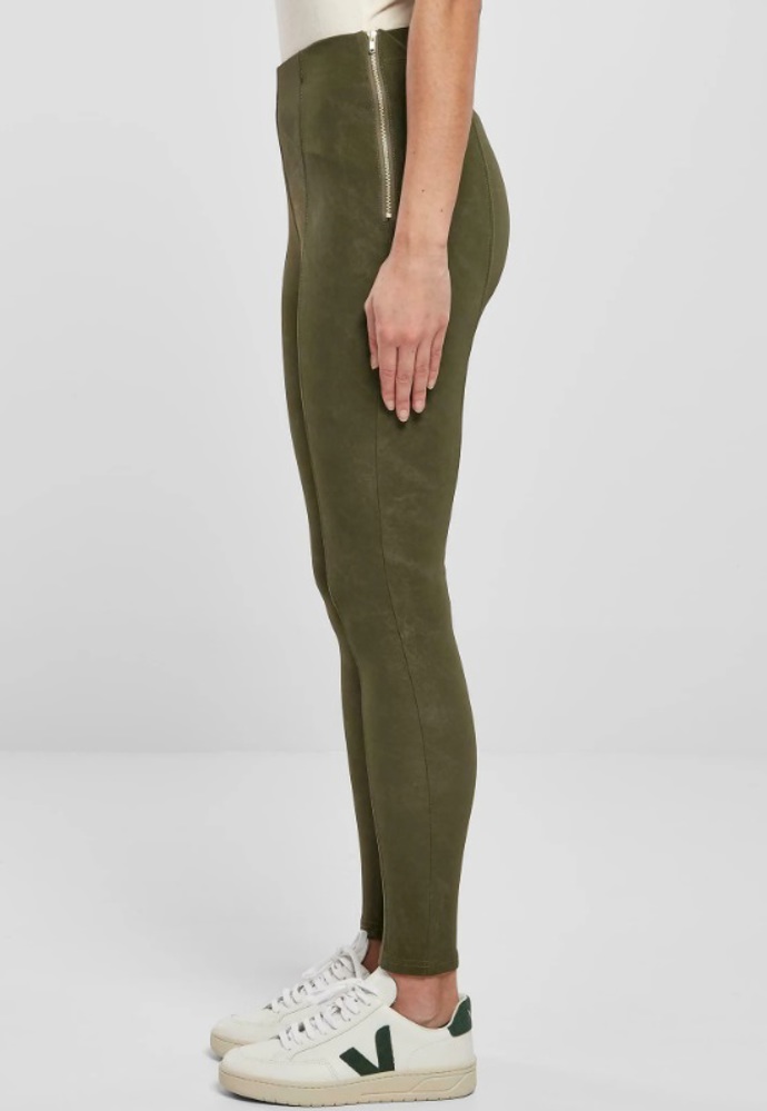 Zelené legíny s postranním zipem, Urban Classics, 625 Kč
