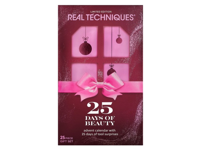 Adventní kalendář s kosmetickými pomůckami, Real Techniques, 731 Kč
