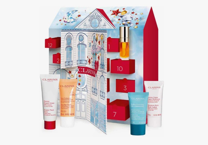 Adventní kalendář s hydratační kosmetikou, Clarins, 1 904 Kč
