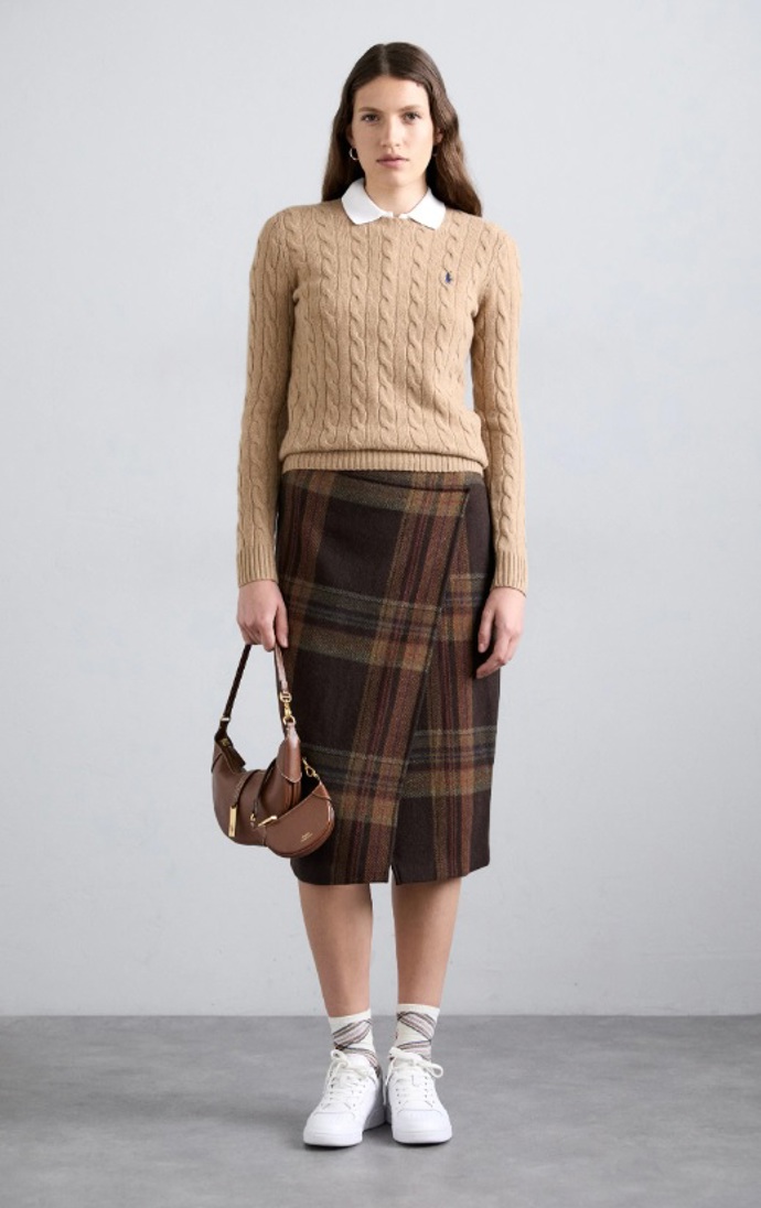 Zavinovací kostkovaná sukně, Ralph Lauren, 8 320 Kč
