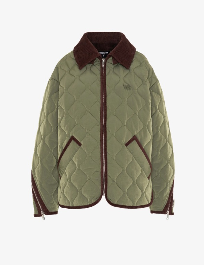 Prošívaná oversized bunda s hnědými detaily, WRSTBHVR, 5 006 Kč
