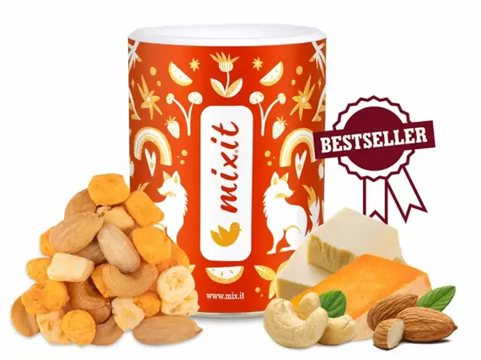 Mix pražených ořechů a křupavých sýrů, Mixit, od 289 Kč
Mix pražených ořechů a křupavých sýrů, Mixit, od 289 Kč