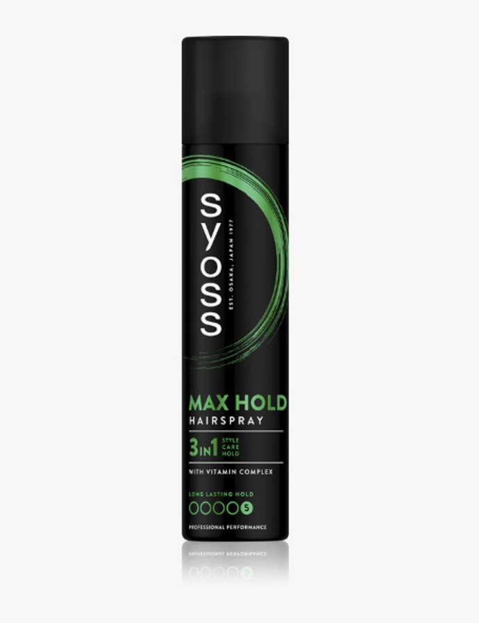 Lak na vlasy s extra silnou fixací, Syoss, 111 Kč

