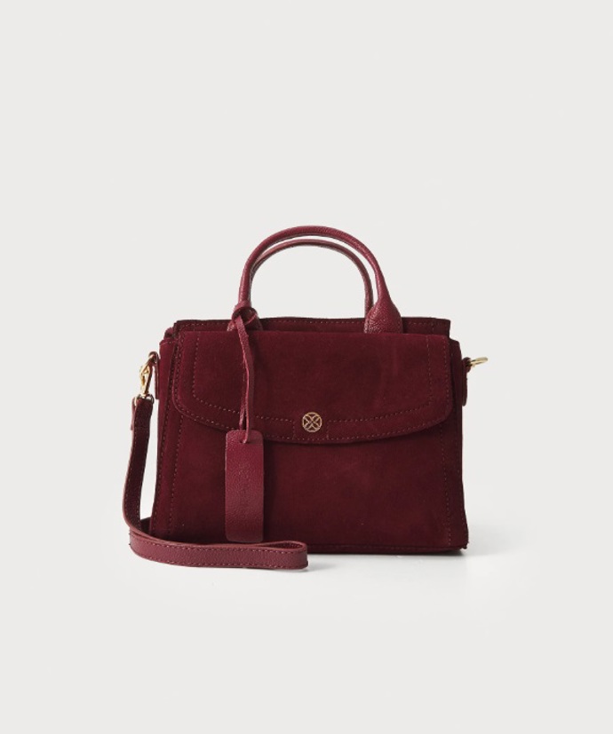 Semišová burgundy kabelka, Anna Field, 890 Kč
