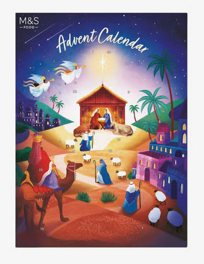 Adventní kalendář s mléčnou čokoládou – Betlém, 129 Kč
