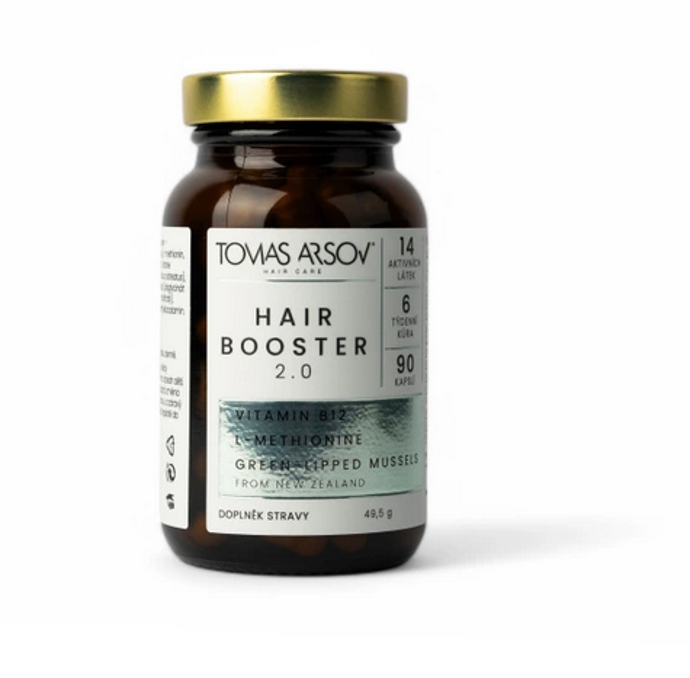 HAIR BOOSTER 2.0 obsahuje komplex vitaminů, aminokyselin a rostlinných extraktů, které vyživují vlasové kořínky, snižují lámavost a obnovují strukturu vlasového vlákna. 1499 Kč
