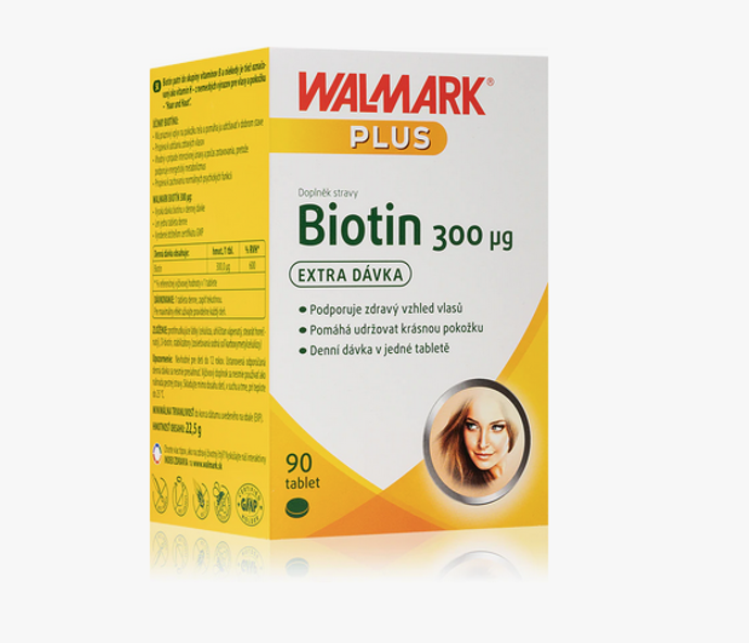 Biotin patří do skupiny vitaminů B a má příznivý účinek na pokožku a pomáhá udržovat krásné a zdravě vypadající vlasy. Zároveň také příznivě ovlivňuje energetický metabolismus a psychickou činnost, proto je jeho užívání vhodné v období intenzivní psychické i fyzické zátěže či zotavování. 185 Kč
