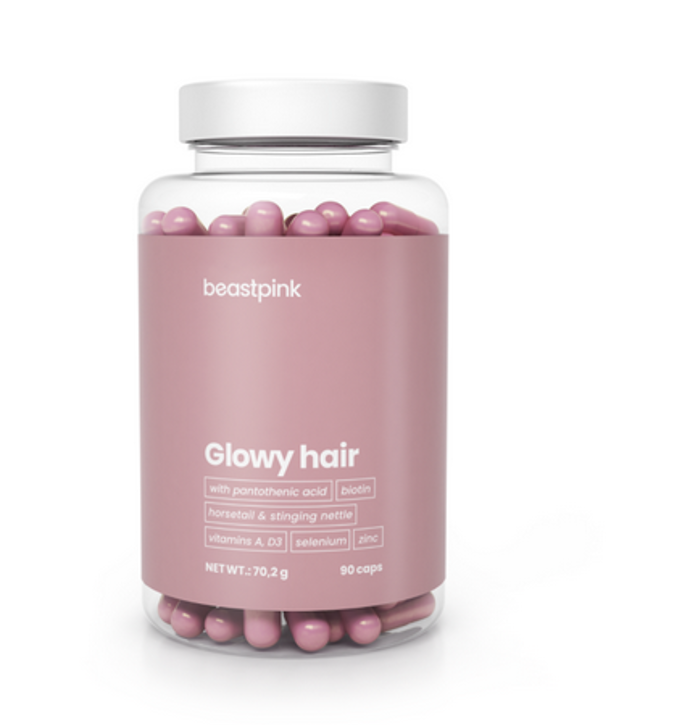 Glowy Hair je unikátní komplex látek pro ženy, které chtějí pečovat o své vlasy. Má pečlivě navržené složení v podobě přírodních extraktů, vitamínů a minerálních látek. Vyniká z nich například biotin, který přispívá k udržení zdravých vlasů a pokožky. 349 Kč
