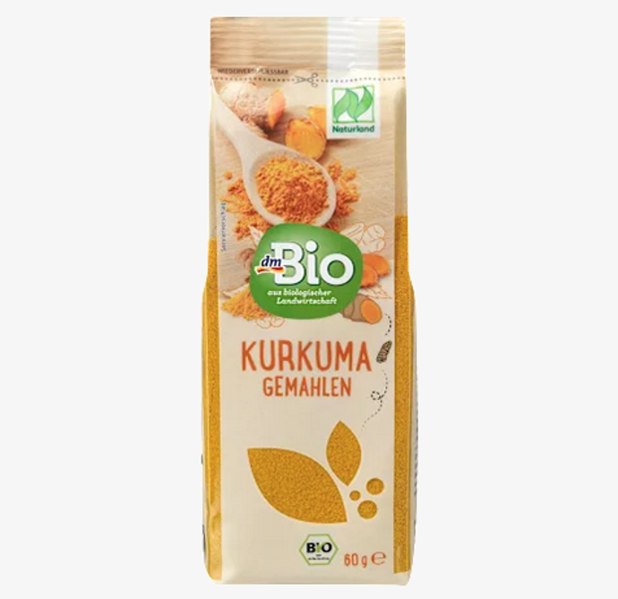 Naturland kurkuma mletá s orientálním nádechem pomeranče a zázvoru, 49 Kč
