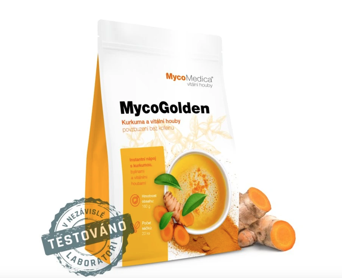 Kurkumový nápoj z kurkumového extraktu, výtažku z Aswhagandhy, probiotik a Reishi je bezkofeinový a vychutnat si ho můžete teplý nebo studený. 590 Kč
