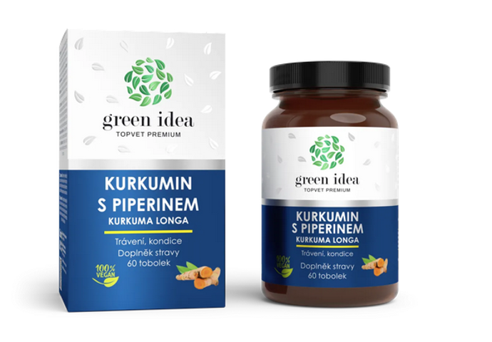 Kurkumin je flavonoid získávaný z kořene kurkumy. Pro vyšší biologickou účinnost je kurkumin v přípravku potencován piperinem. Podporuje normální trávení a chuť k jídlu, používá se pro normální činnost jater, pro podporu normální činnosti kardiovaskulárního systému, podporuje normální stav kloubů a kostí. Jedná se o silný antioxidant. Podporuje imunitní systém. 328 Kč
