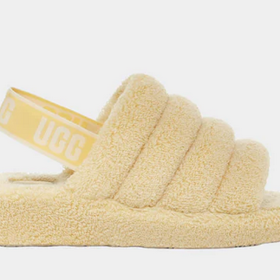 Pantofle na platformě s elastickým páskem UGG Fluff Yeah Terry, 2159 Kč
