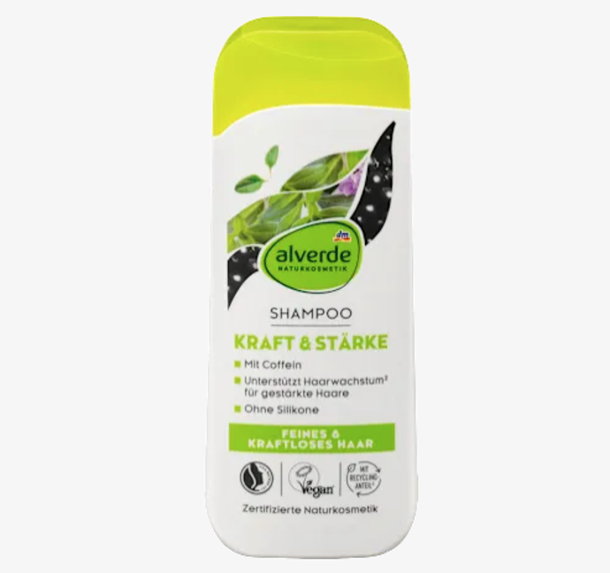 alverde NATURKOSMETIK vlasový šampon s kofeinem s černým pepřem a výtažkem z tymiánu myje pokožku hlavy obzvláště jemně a dodává vlasům pružnost. Silná kombinace účinných látek kofeinu a rostlinného keratinu podporuje přirozený růst vlasů. Redukuje vypadávání vlasů související s věkem. pH pro pokožku neutrální podporuje přirozenou rovnováhu vlasové pokožky. 59 Kč
alverde NATURKOSMETIK vlasový šampon s kofeinem s černým pepřem a výtažkem z tymiánu myje pokožku hlavy obzvláště jemně a dodává vlasům pružnost. Silná kombinace účinných látek kofeinu a rostlinného keratinu podporuje přirozený růst vlasů. Redukuje vypadávání vlasů související s věkem. pH pro pokožku neutrální podporuje přirozenou rovnováhu vlasové pokožky. 59 Kč