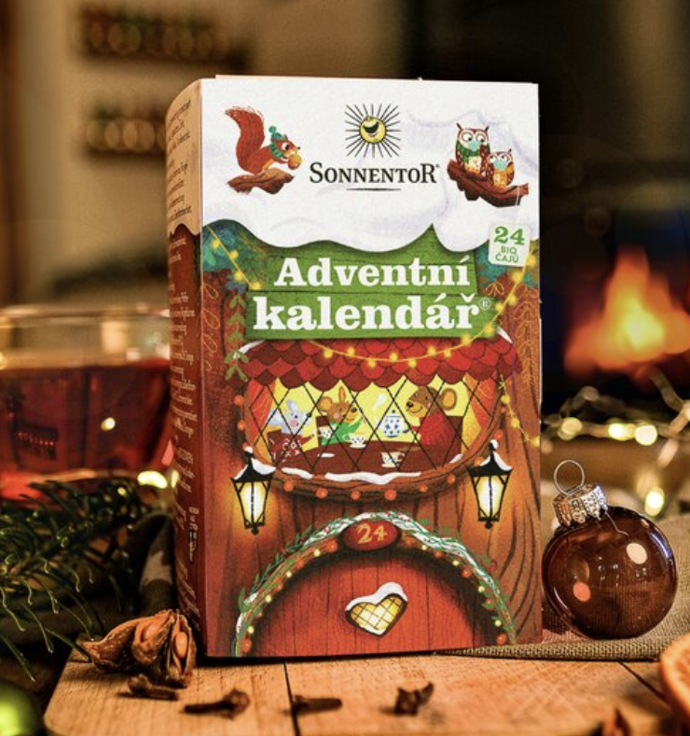 Adventní kalendář Sonnentor, 24 druhů BIO čajů, 140 Kč
Adventní kalendář Sonnentor, 24 druhů BIO čajů, 140 Kč