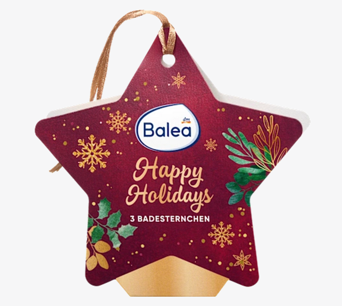 Balea Happy Holidays, 3x šumivá tableta ve tvaru hvězdy, 79 Kč
Balea Happy Holidays, 3x šumivá tableta ve tvaru hvězdy, 79 Kč