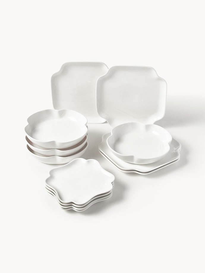 Sada porcelánového nádobí Nera, pro 4 osoby (12 dílů), 3 399 Kč, Westwing Collection
