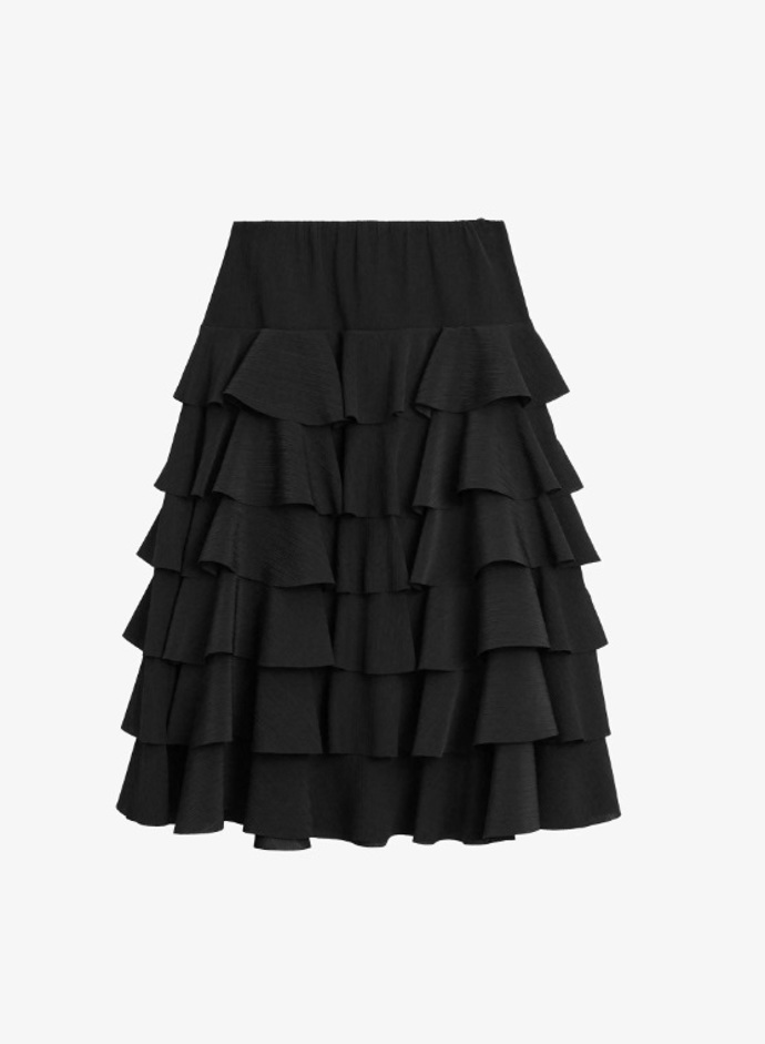 Černá sukně s volány, Massimo Dutti, 2 699 Kč
