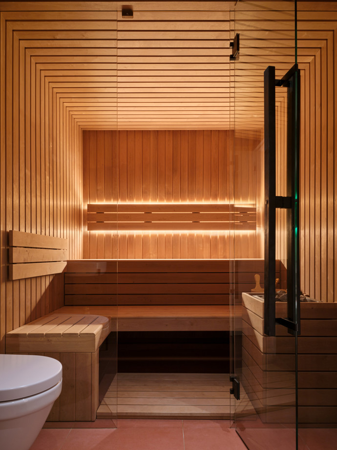Součástí chalupy je i stylová sauna sloužící k odpočinku a relaxaci.
