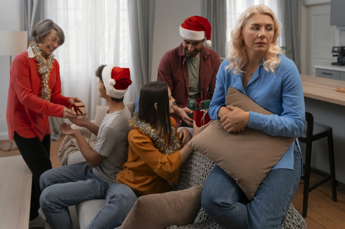 Paní Karla je z toho unavená a rozčarovaná. Nechce, aby se tohle dělo. Chce Vánoce v klidu a pohodě. Její děti si před Vánoci povídají, kdo se první začne hádat.
