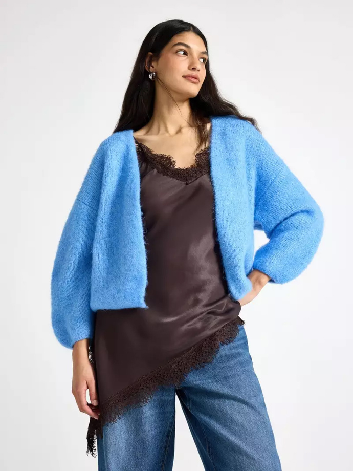 Blankytný kardigan, Lindex, 999 Kč
Blankytný kardigan, Lindex, 999 Kč