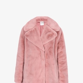 Plyšový kabát v odstínu Ballet Pink, usha, 1 499 Kč
