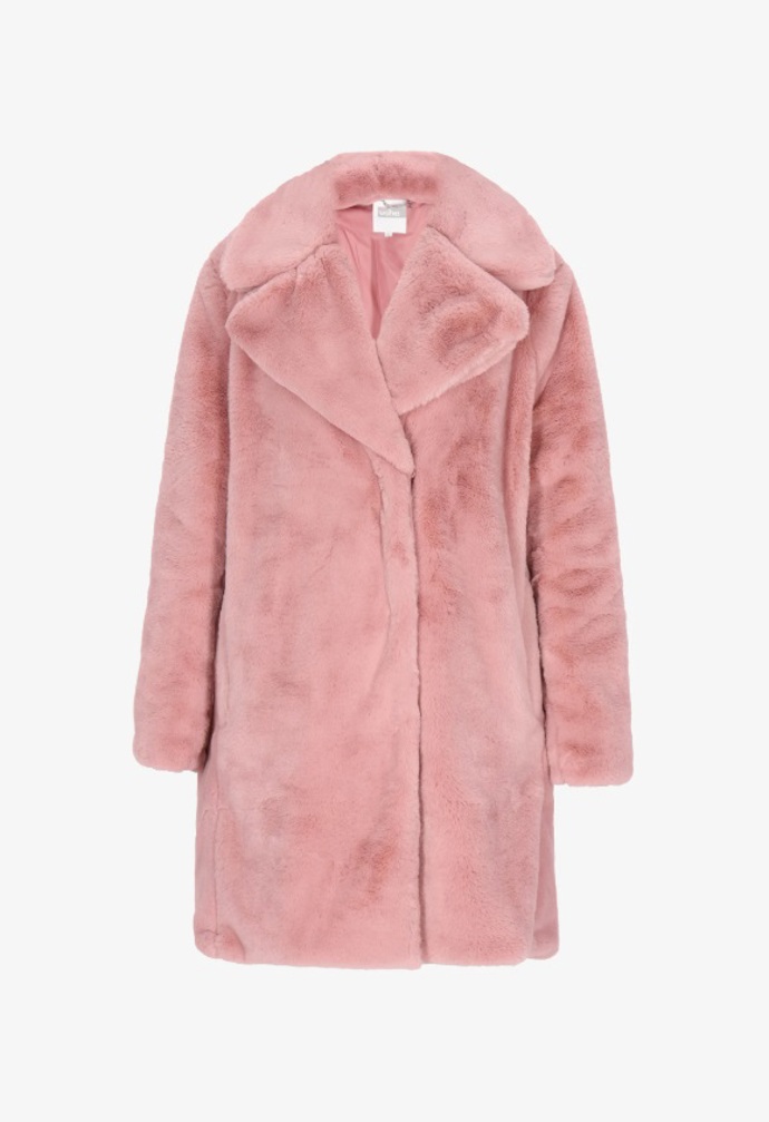 Plyšový kabát v odstínu Ballet Pink, usha, 1 499 Kč
