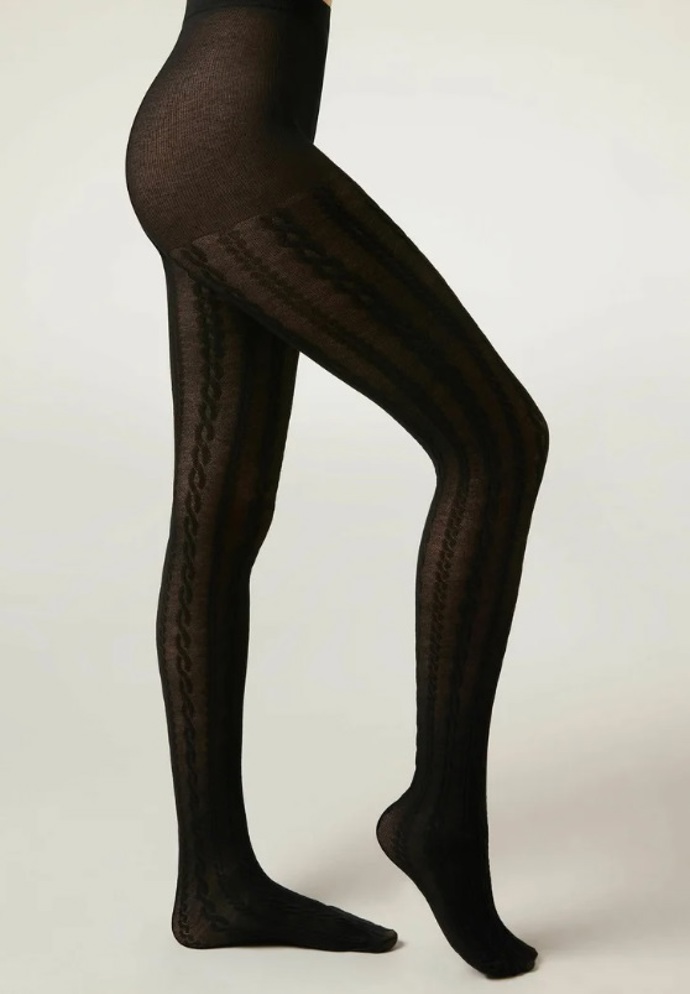 Černé vzorované punčocháče, Calzedonia, 489 Kč

