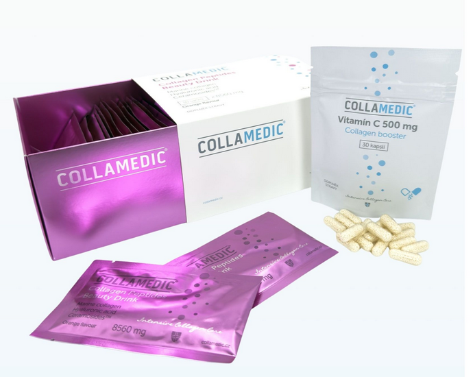 Nápoj s kolagenními oligopeptidy (8000 mg), kyselinou hyaluronovou a ceramidy obsahuje mořské kolagenní oligopeptidy, patentovanou kyselinu hyaluronovou ExceptionHyal Star a Ceramoside.1090 Kč
