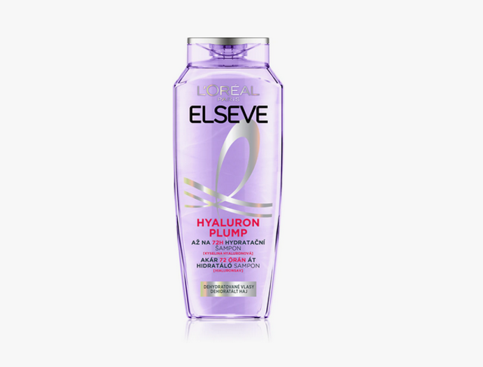 L’Oréal Paris Elseve Hyaluron Plump hydratační šampon s kyselinou hyaluronovou, 120 Kč
