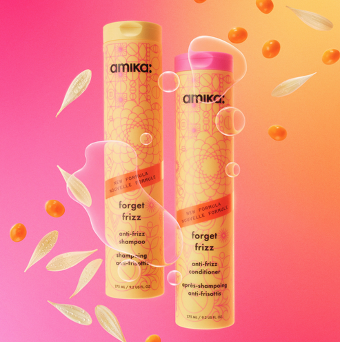 Šampon Amika Forget Frizz s klinicky ověřeným účinkem proti krepatění vlasů až na 72 hodin, 700 Kč
