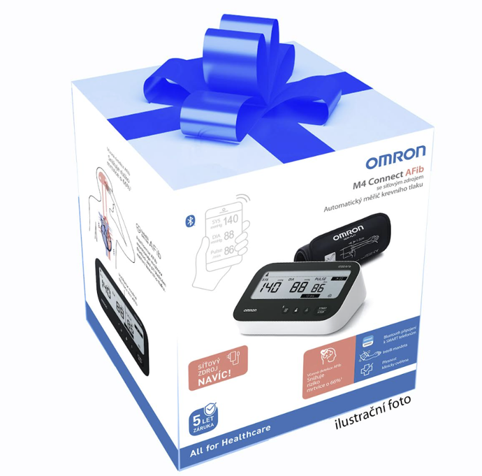 Praktickým dárkem pro zdraví může být nový tlakoměr OMRON M4 Connect AFib. Umožní obdarovanému mít krevní tlak pod kontrolou jednoduše, spolehlivě doma i na cestách. Nová technologie Intellisense AFib umožňuje detekci síňové fibrilace
současně s měřením krevního tlaku. Díky komfortní Intelli manžetě získáte přesné klinicky ověřené výsledky, bez zbytečných chyb způsobených jejím špatným nasazením. Naměřená data snadno uložíte do aplikace OMRON Connect. Koupíte za 1880 Kč.
Praktickým dárkem pro zdraví může být nový tlakoměr OMRON M4 Connect AFib. Umožní obdarovanému mít krevní tlak pod kontrolou jednoduše, spolehlivě doma i na cestách. Nová technologie Intellisense AFib umožňuje detekci síňové fibrilace
současně s měřením krevního tlaku. Díky komfortní Intelli manžetě získáte přesné klinicky ověřené výsledky, bez zbytečných chyb způsobených jejím špatným nasazením. Naměřená data snadno uložíte do aplikace OMRON Connect. Koupíte za 1880 Kč.