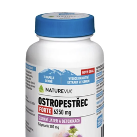 NatureVia Ostropestřec Forte - doplněk stravy pro zdraví jater a detoxikaci.
