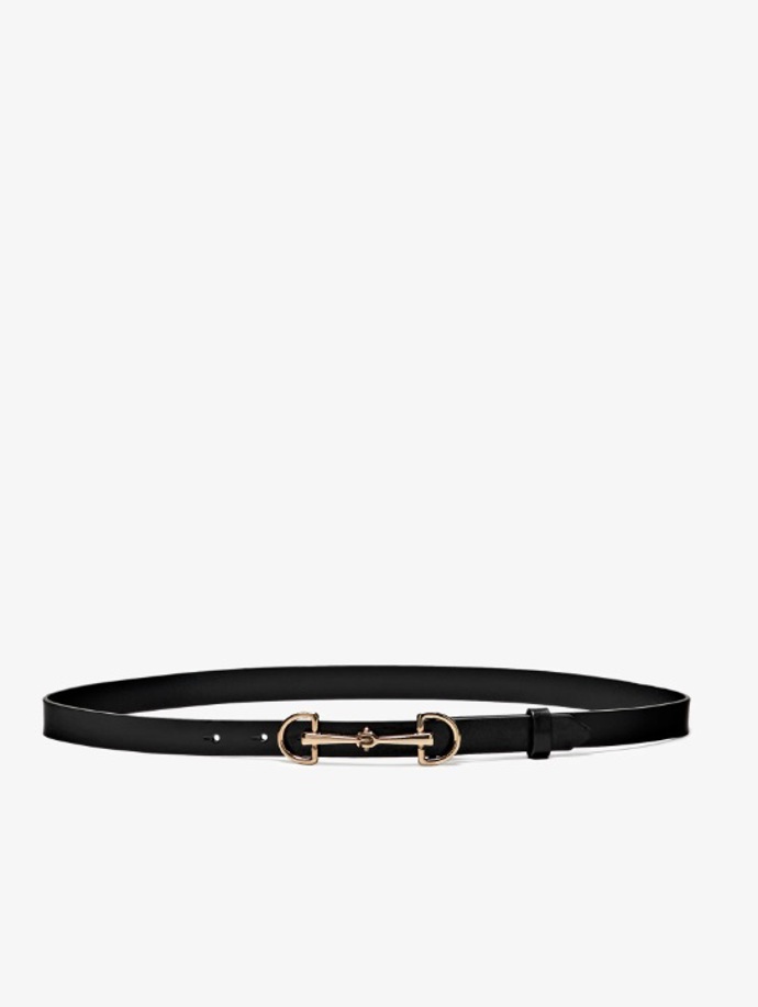 Úzký černý opasek, Massimo Dutti, 1 299 Kč
