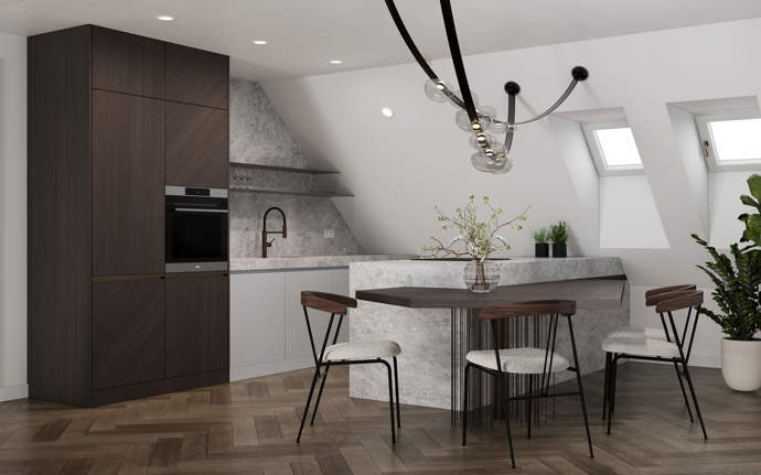 Interiéry navrhla architektka Klára Valová ze studia SMLXL, která se dlouhodobě věnuje projektům společnosti Signature Living. 
