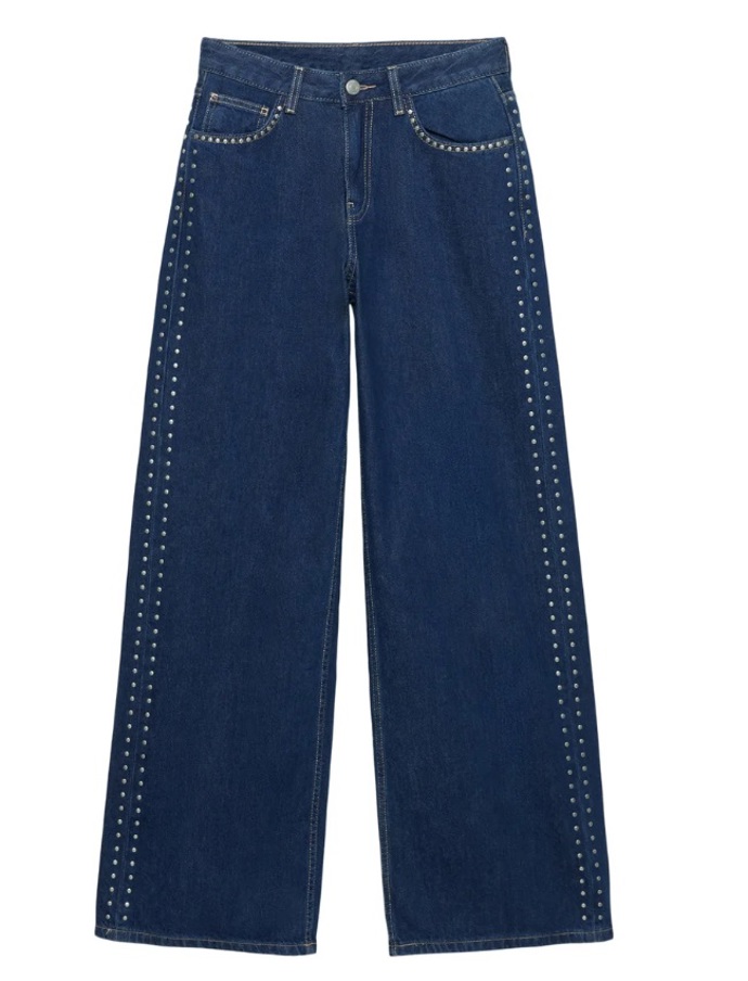 Džíny se širokými nohavicemi, PULL&BEAR, 999 Kč
