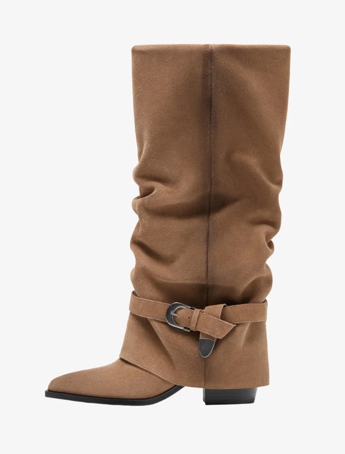 Slouchy kozačky, Stradivarius, 2 299 Kč
