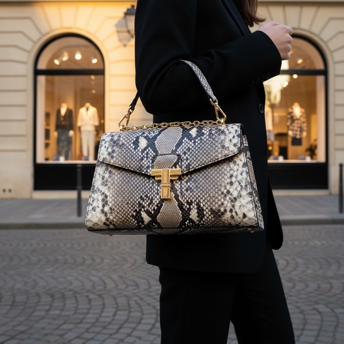 Luxusní kabelky s potiskem hadí kůže se skvěle hodí pro elegantní outfity i noblesní příležitosti.
Luxusní kabelky s potiskem hadí kůže se skvěle hodí pro elegantní outfity i noblesní příležitosti.