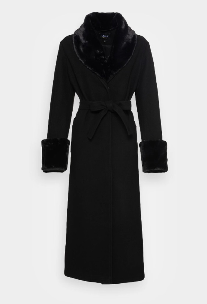 Elegantní kabát s kožešinou, ONLY, 1 920 Kč
