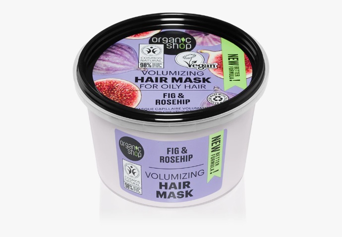 Pečující maska pro lesk a hebkost vlasů, Organic Shop, 63 Kč
