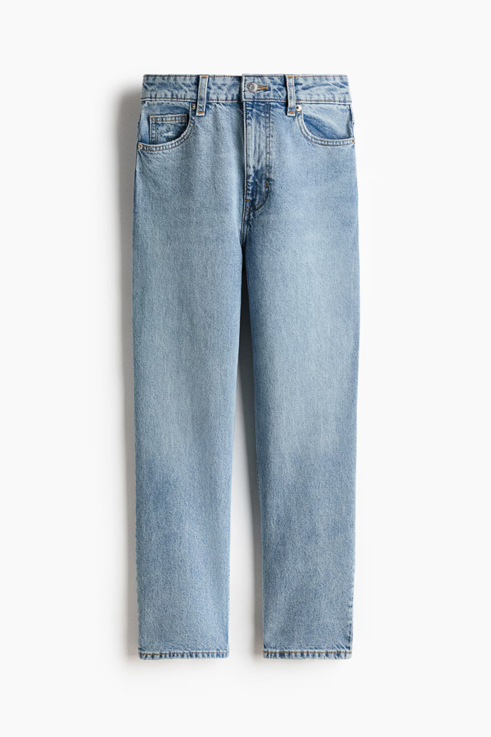 Džíny mom slim fit s vysokým pasem H&M, 529 Kč
Džíny mom slim fit s vysokým pasem H&M, 529 Kč