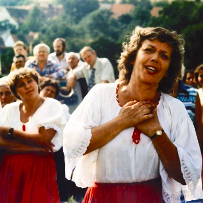 Jiřina jako řídící Hubičková v trilogii Slunce, seno...
