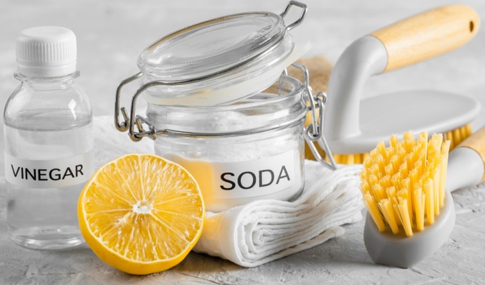 Jedlá soda patří mezi levné prostředky s překvapivými účinky. Namíchejte ze sody a vody kaši, kterou nanesete na vodní kámen. Po chvíli působení setřete. 

