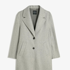 Vlněný kabát, Bershka, 594 Kč
