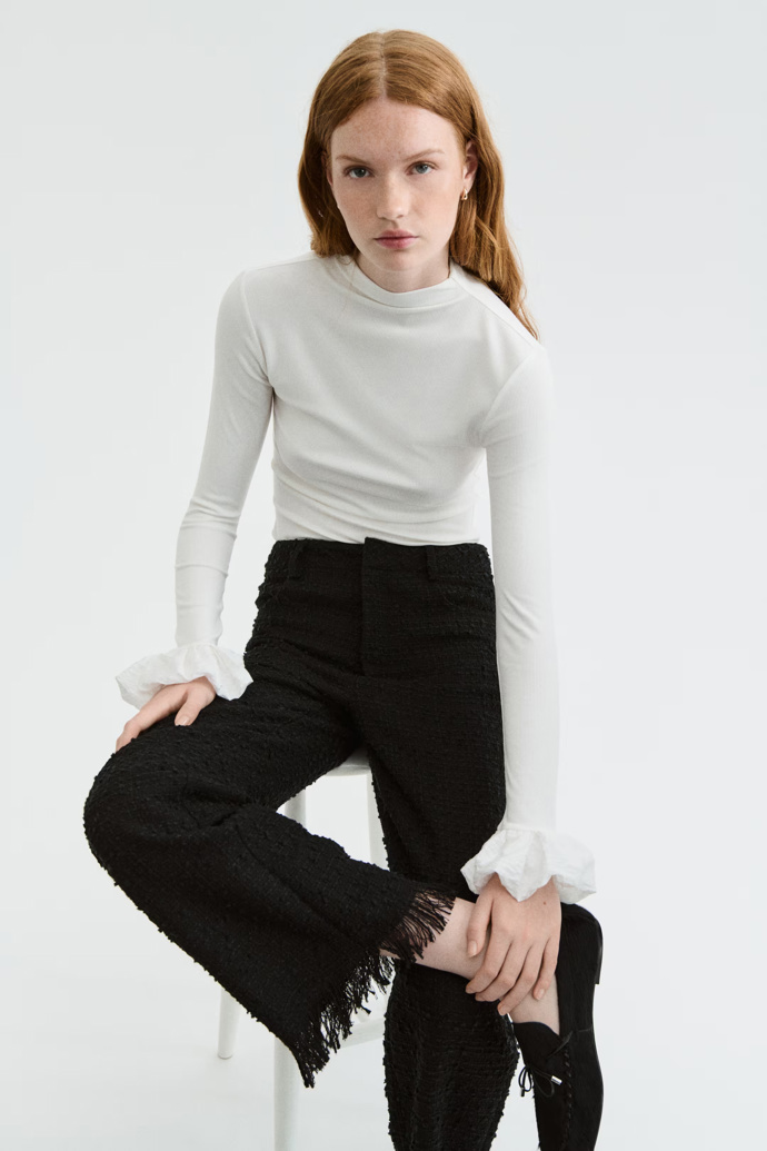 Kalhoty s třásněmi, H&M, 859 Kč
