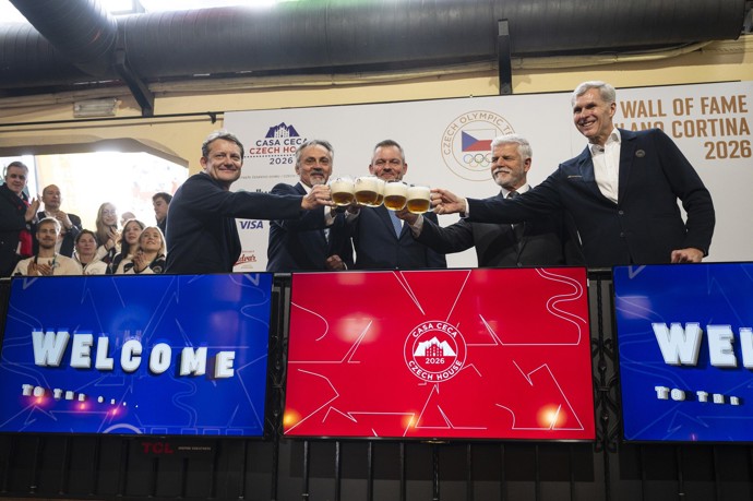 Petr Pavel při slavnostním otevření českého olympijského domu v Miláně
