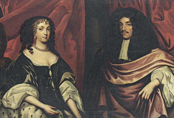 Kateřina z Braganzy a anglický král Karel II.
